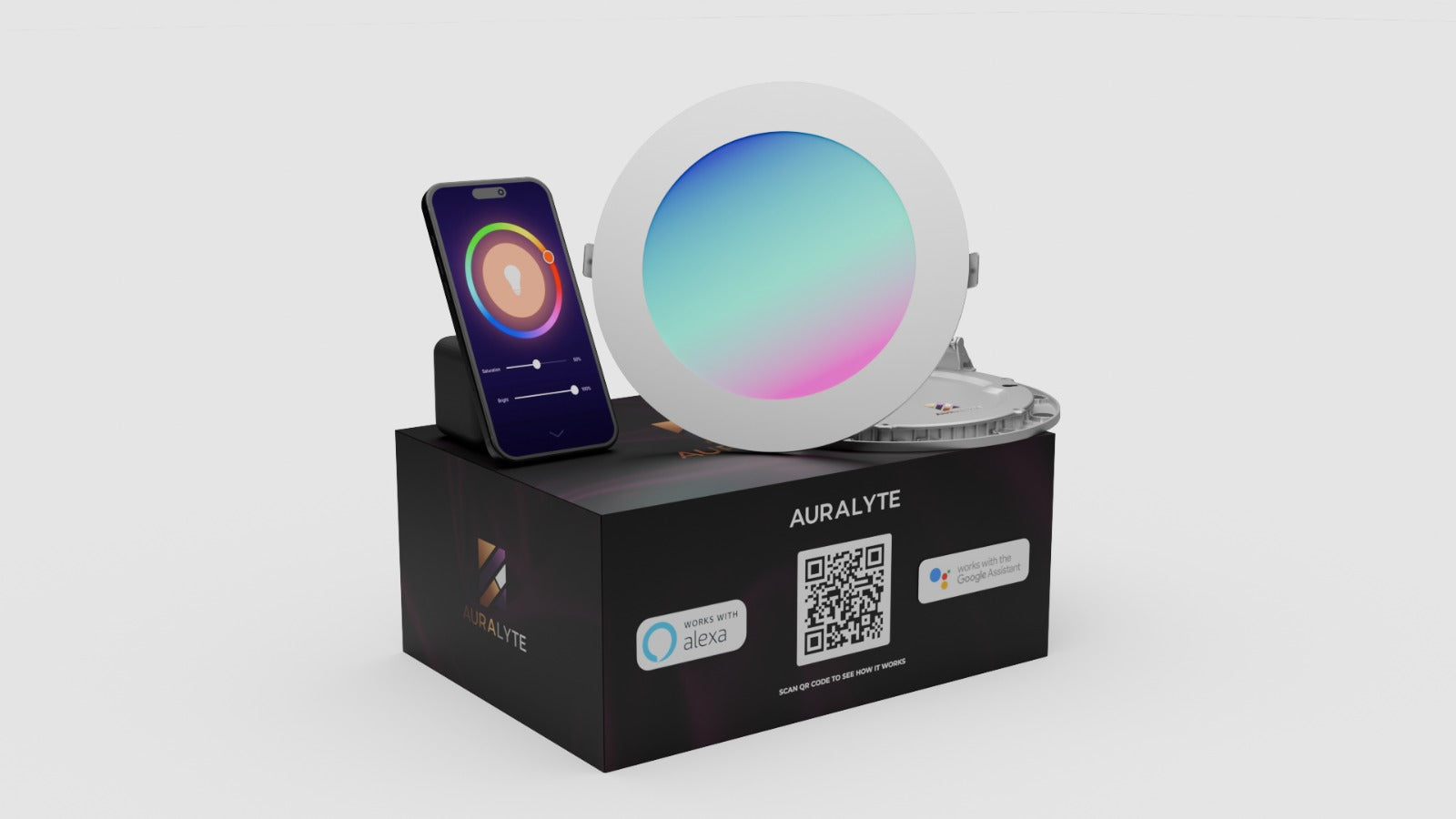 Round 6” Smart Color Changing Magnetized RGBW (3000k) Downlight