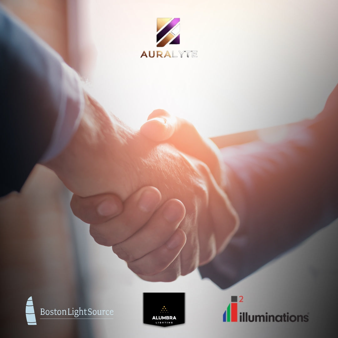 Auralyte Expands Reach with New Partnerships: Boston Light Source, Illuminations, & Alumbra Lighting